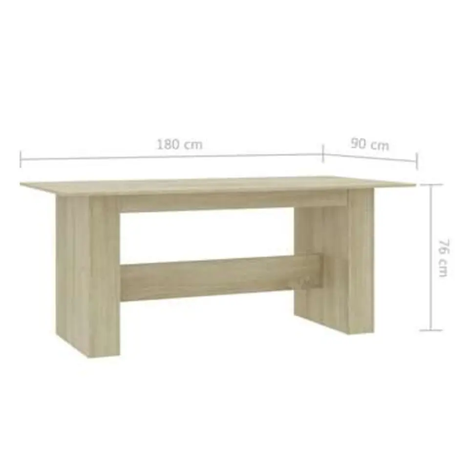 vidaXL - Eettafel - Bruin - Bewerkt hout