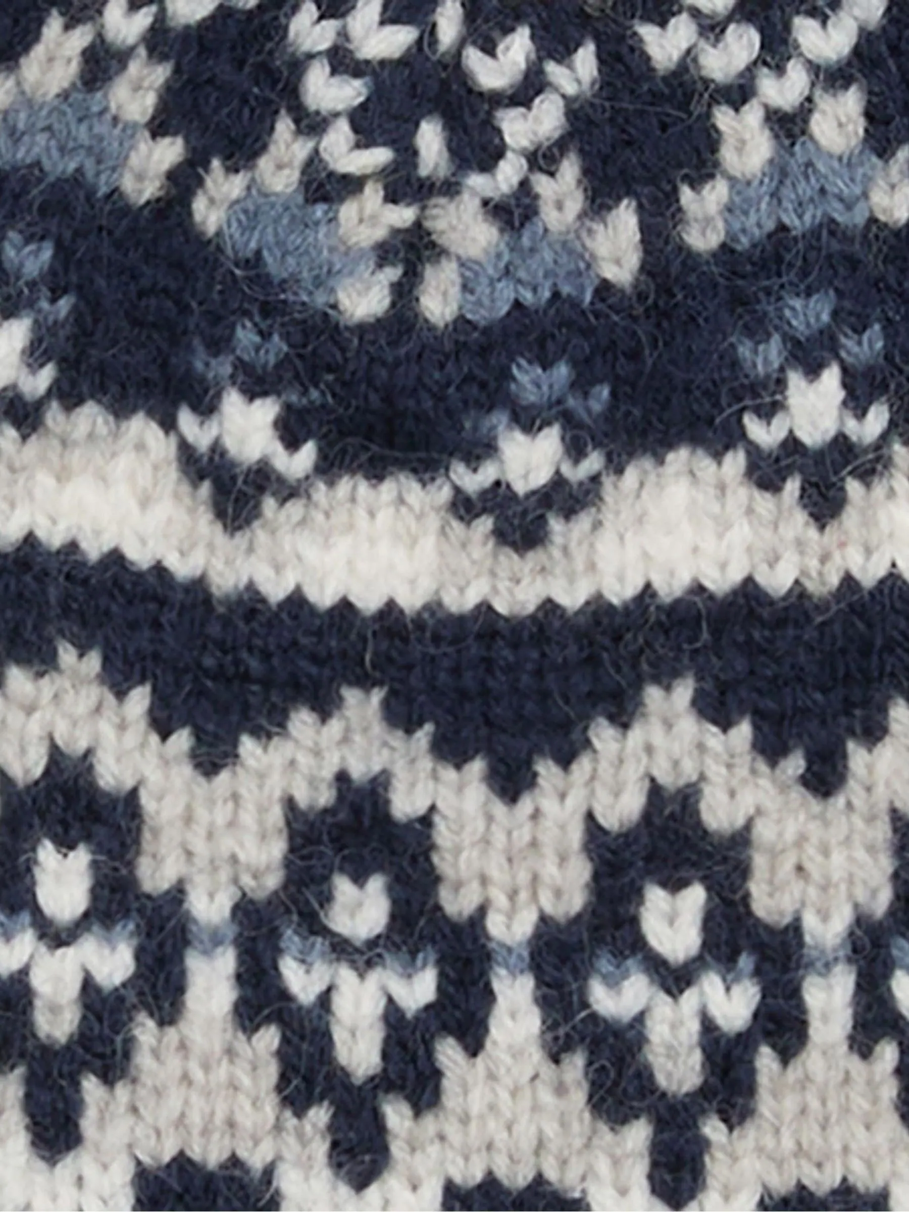 Blauw - Barbour® Marlow Fairisle Pom Beanie Hat