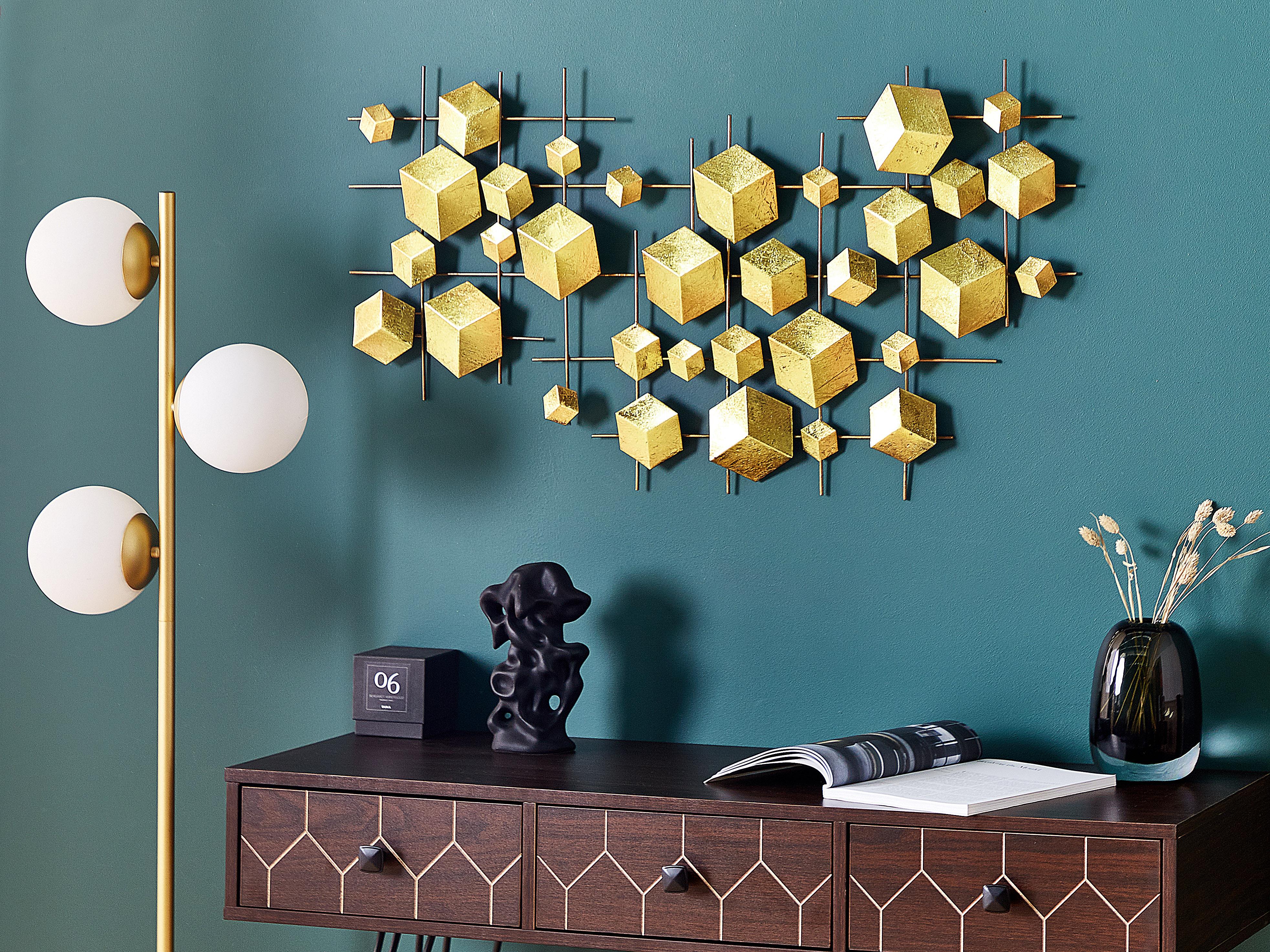 Wanddecoratie FLEROVIUM Metaal 45 cm Goud