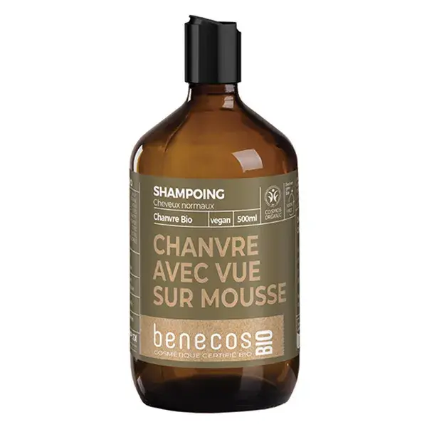 Shampoo Benecos para Cabelos Normais com Cânhamo Orgânico 500ml