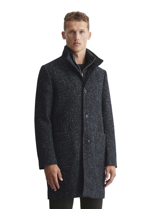 Marc O’Polo Coat, RWS-wool, windshield, stand-u Dark navy