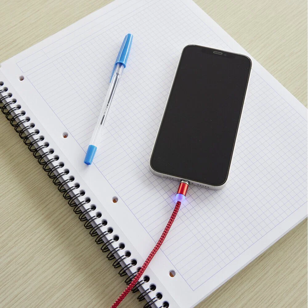 Câble USB magnétique 3en1 USB-C microUSB lightning 1m