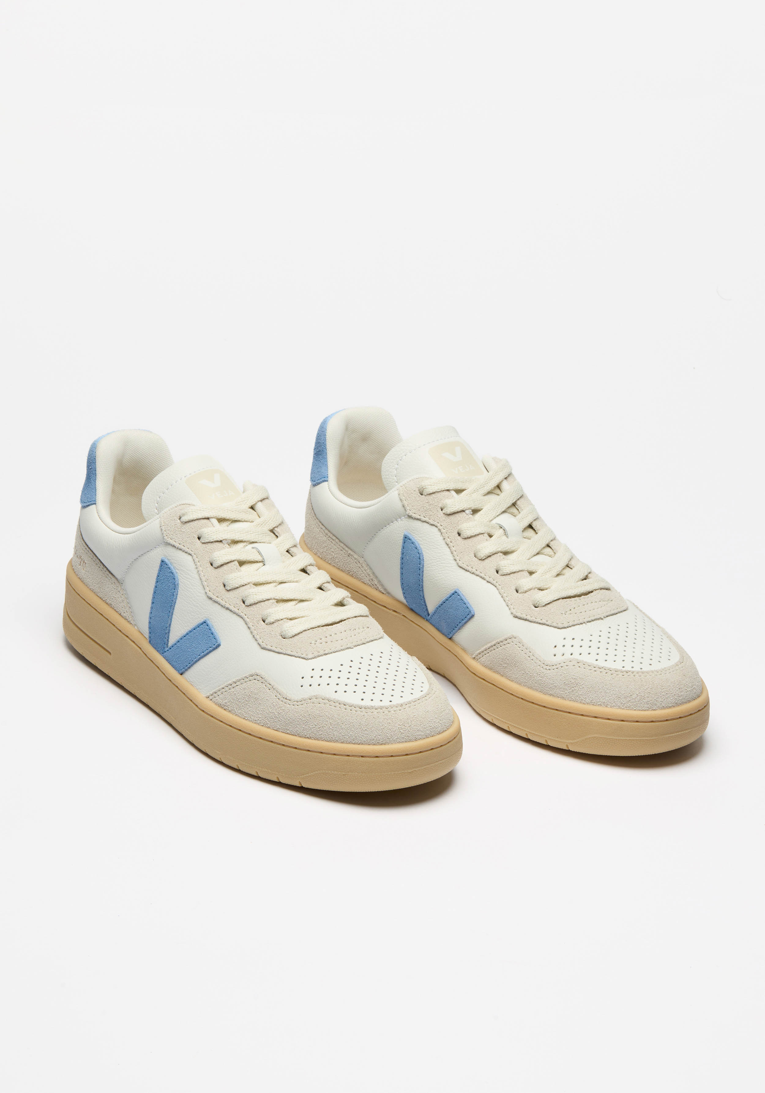 Veja Sneaker V-90 O.T. Leather Extra White Aqua Natural