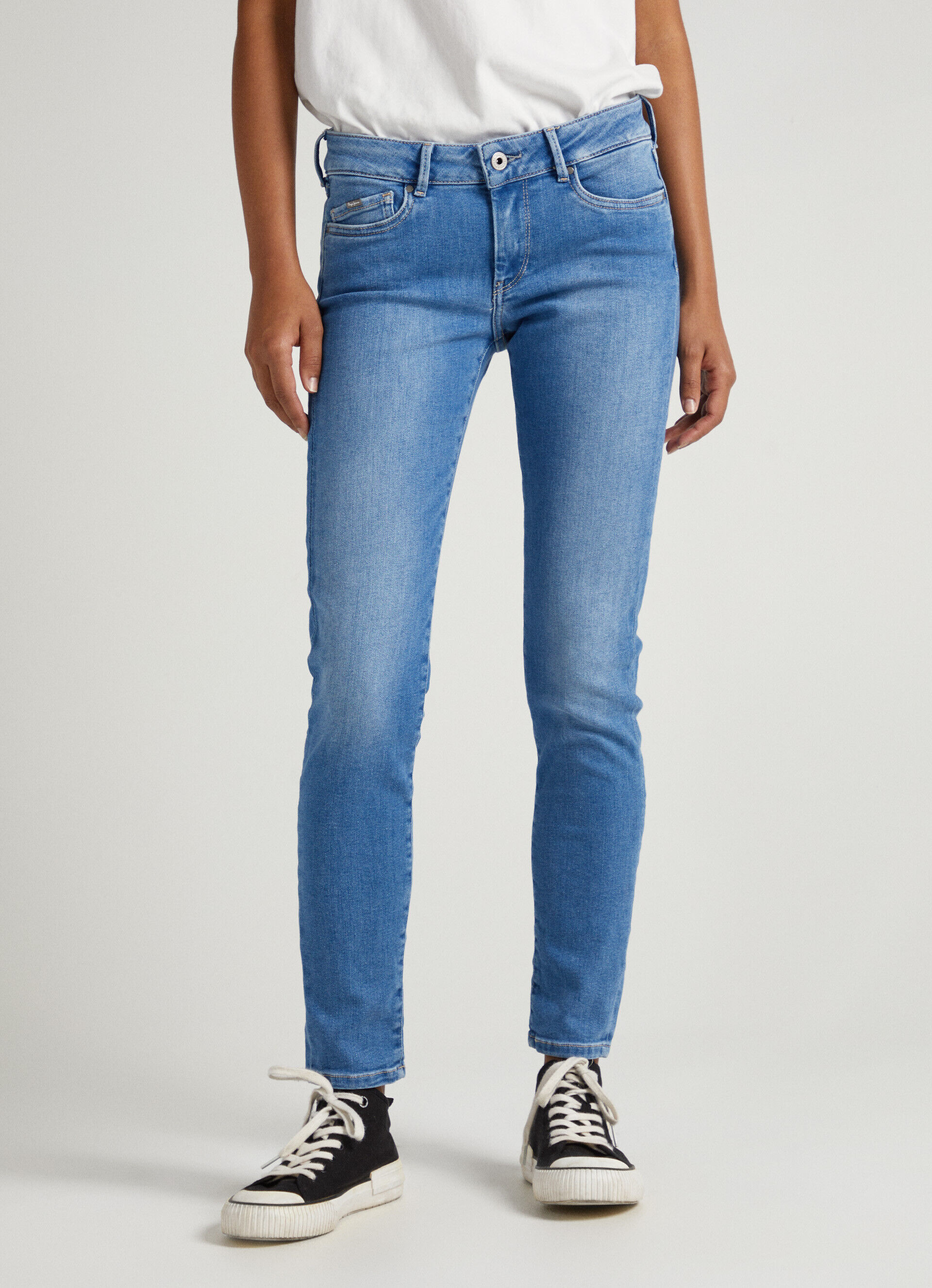 CALÇA JEANS PIXIE FIT SKINNY TIRO TAMANHO MÉDIO - jeans