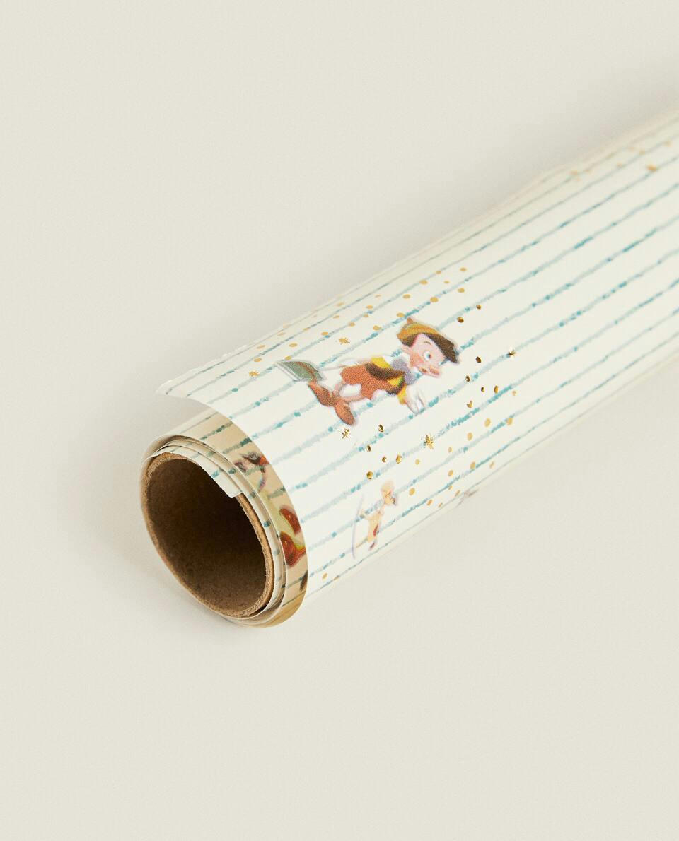 Papel de embrulho de Natal infantil do Pinóquio da Disney