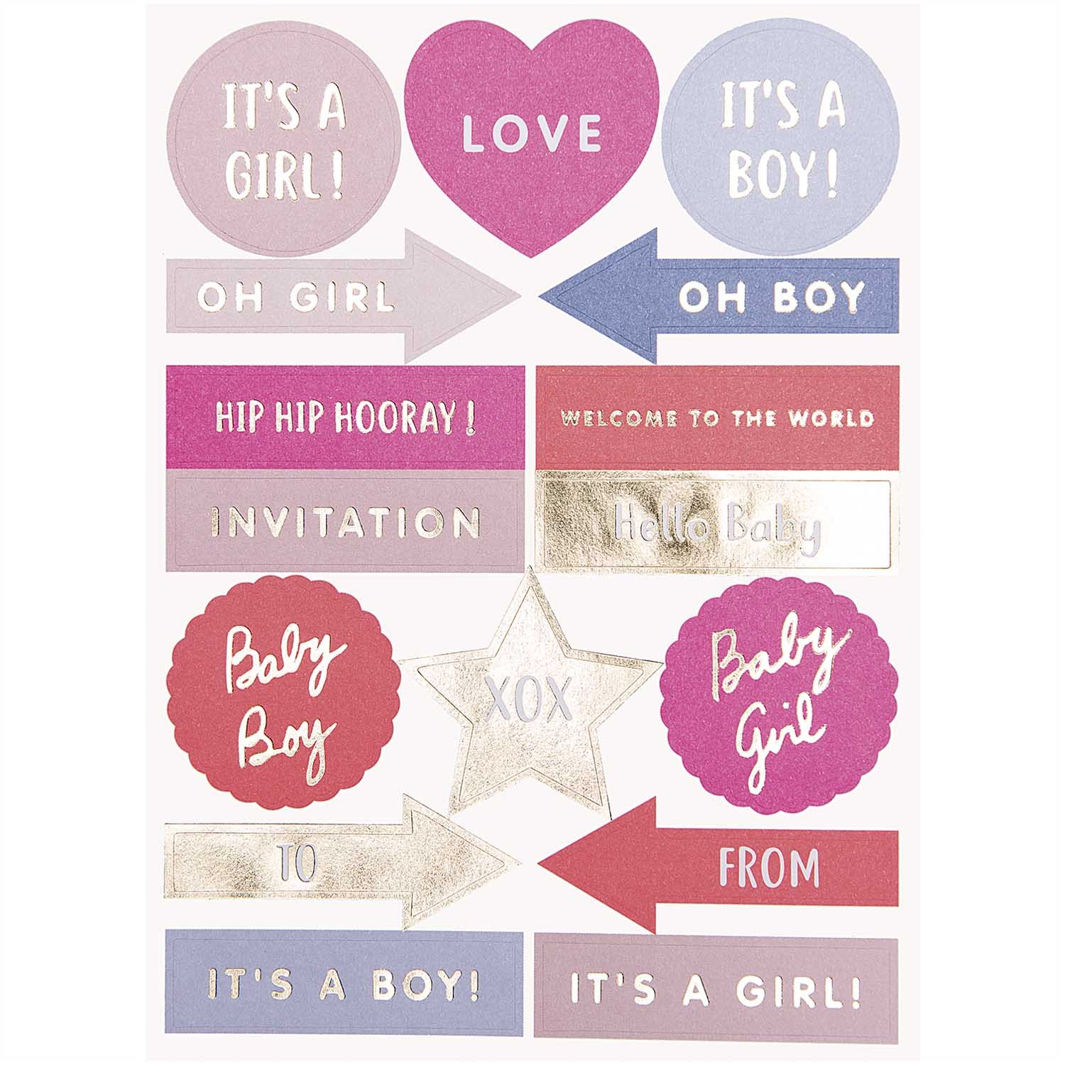 DIY-Karte HELLO BABY – RASSEL HASE 4-teilig in bunt