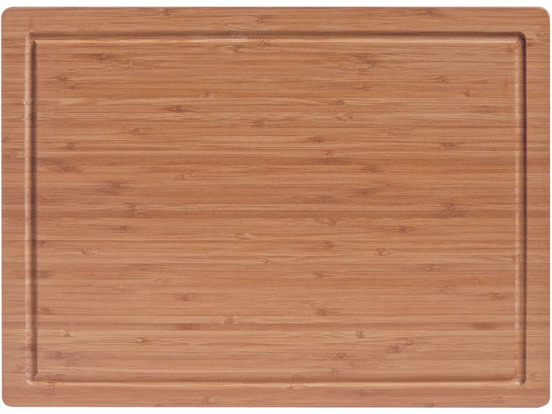 Zeller Present Schneidebrett 45 x 33 x 1.6 cm, Bambus Schneidebrett mit Saftrille
