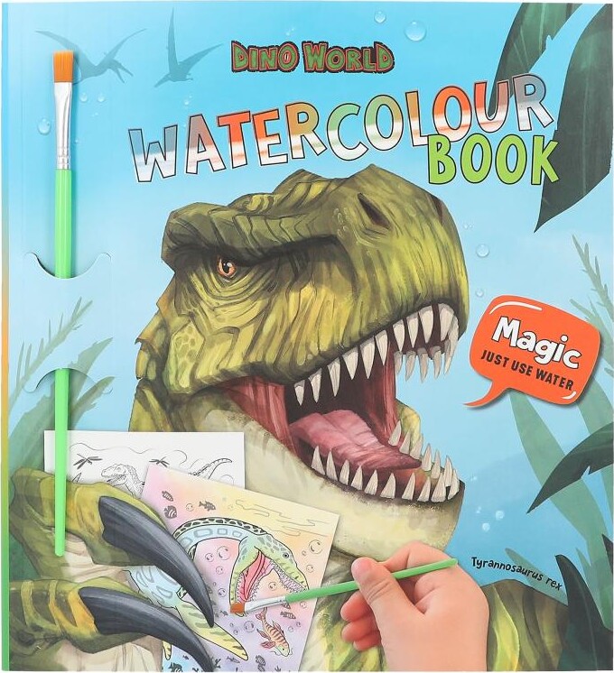 Magisk Malebog - Mal Med Vand - Dino World - Bog