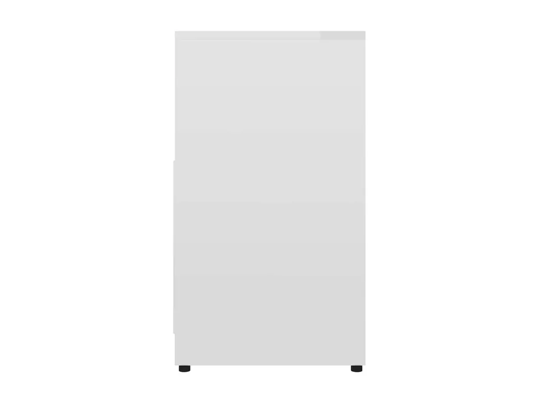 Armoire de salle de bain Blanc brillant Bois d'ingénierie