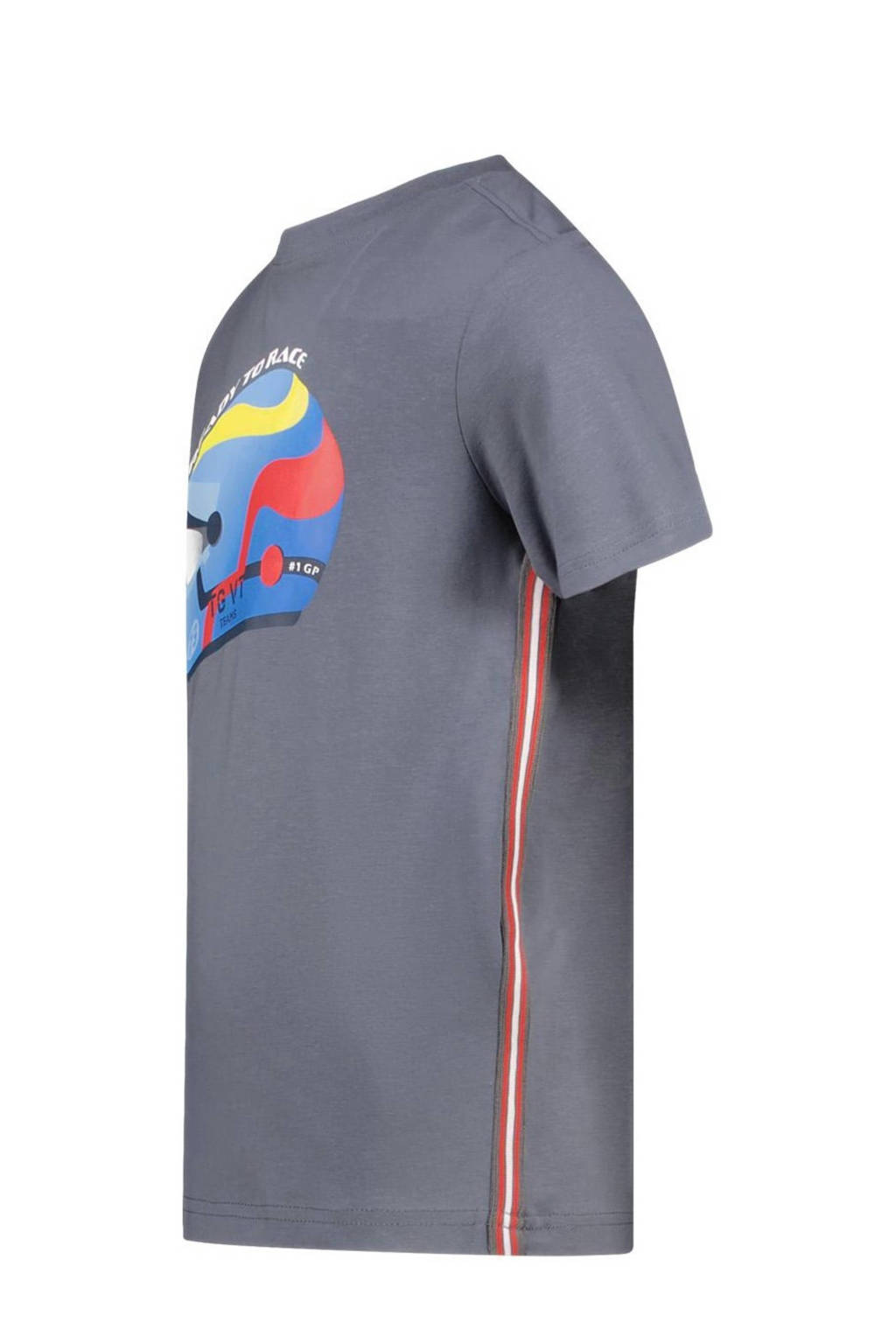 TYGO & vito T-shirt Wessel met printopdruk staalgrijs