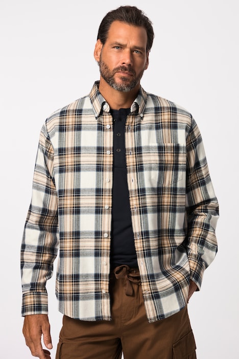 JAY-PI Trekking-Karohemd, Outdoor, Langarm, Buttondown-Kragen, Modern Fit