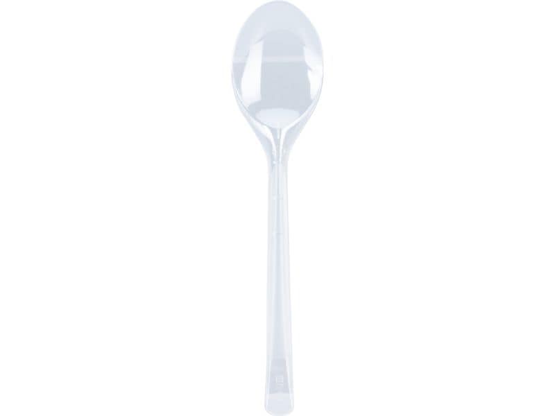 FURBER Kunstoff-Löffel 25 Stück, Transparent Wiederverwendbare Löffel