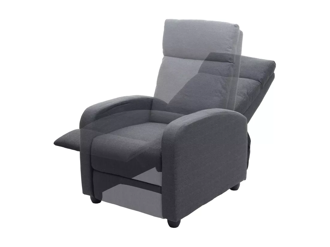 Fauteuil TV relaxation fonction tissu grise 67 x 90 x 102 cm 04_0002003