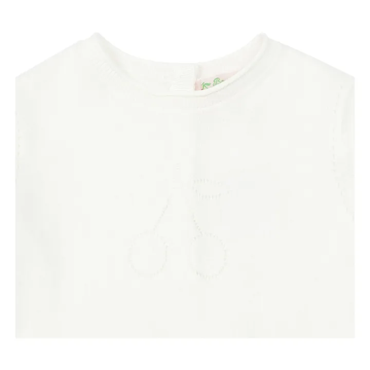 Bonpoint Combinaison Coton Cerises | Ecru
