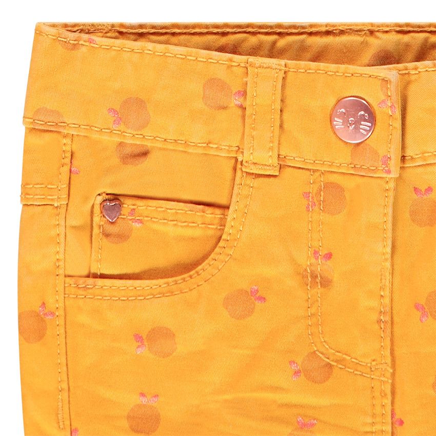 Pantalon imprimé pour bébé fille - Jaune