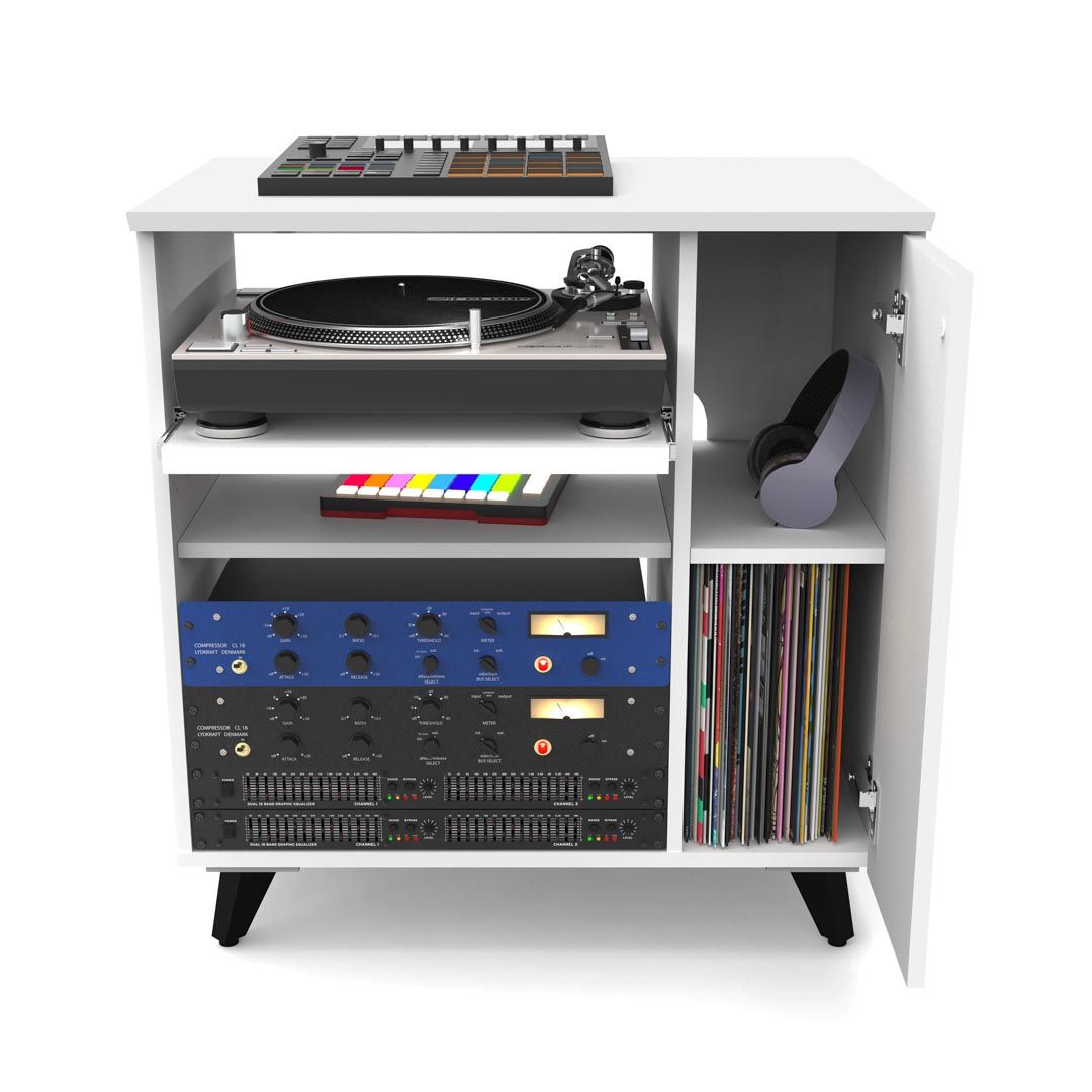 Glorious Modular Side Rack White voor Sound Desk en Workbench