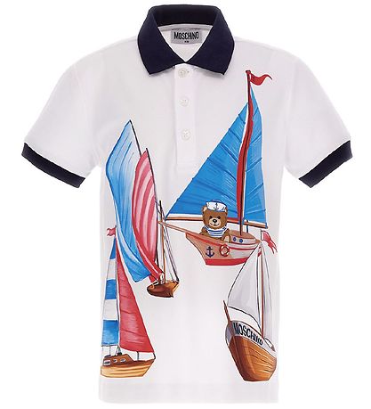 Moschino Polo - Hvid m. SejlBåde
