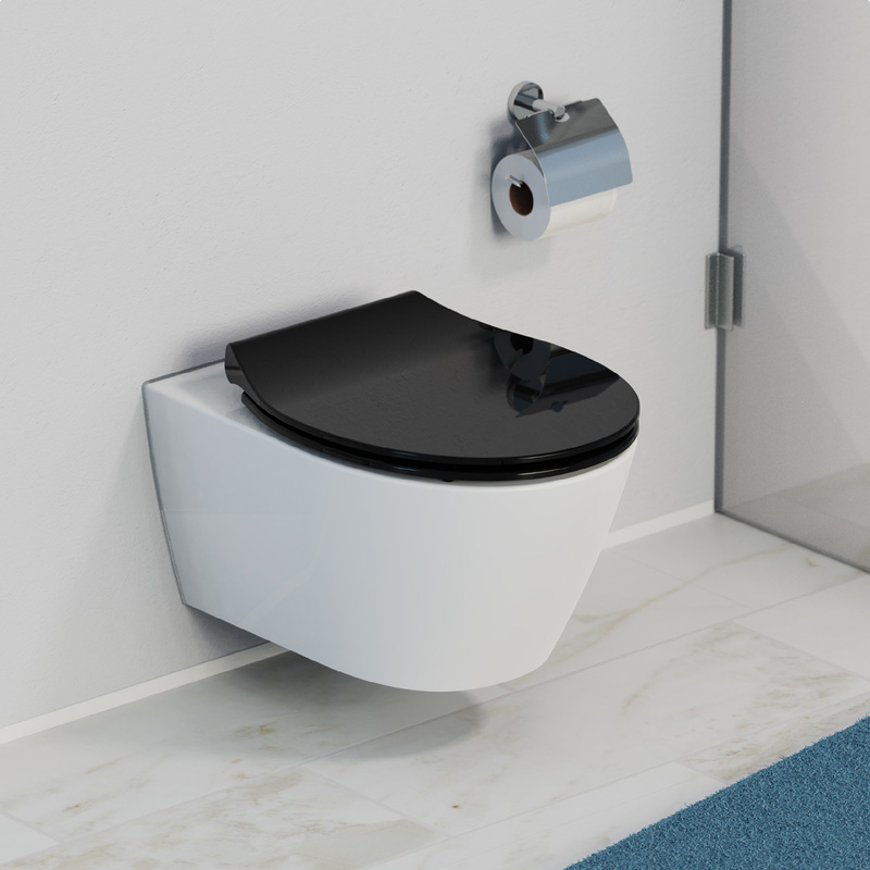 Schütte Duroplast wc-bril zwart