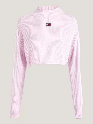 Blusa cropped tingida com emblema