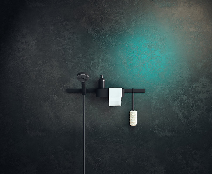 Lot de 2 crochets fins noirs Hansgrohe WallStoris