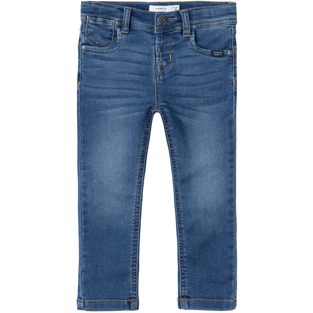 Køb Name It Dark Blue Denim Silas Slim Sweat Jeans Noos