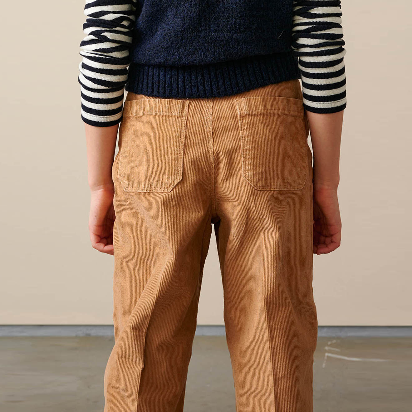 Bellerose Pantalon Pepy en Velours de coton côtelé biscuit