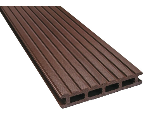 Konsta WPC terrasplank Primera holle kamerprofiel glad 26x145 mm (verkoop per meter van 1,00 m tot max. 6,00 m) bruin