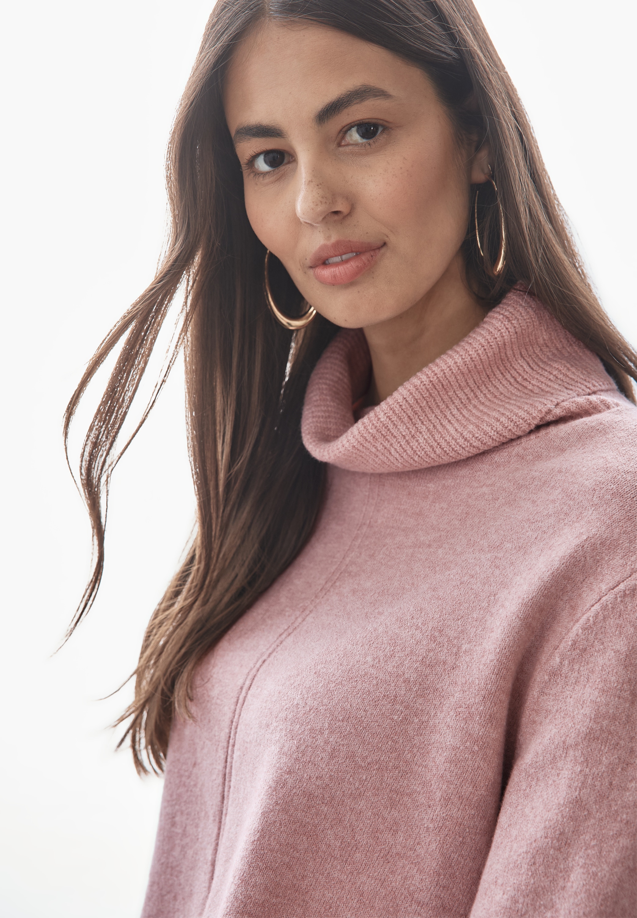 STREET ONE Rollkragenpullover , in melierter Optik