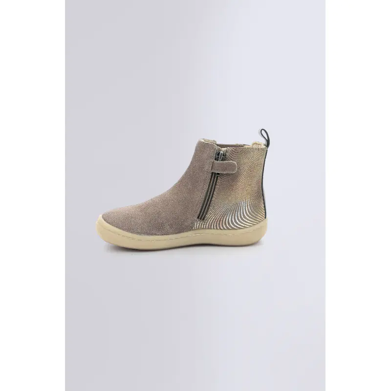KICKPOLINA TAUPE FANTAISIE BOOTS Cuir Fille