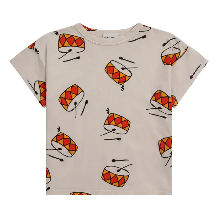 Bobo Choses T-Shirt Coton Bio Tambours | Gris