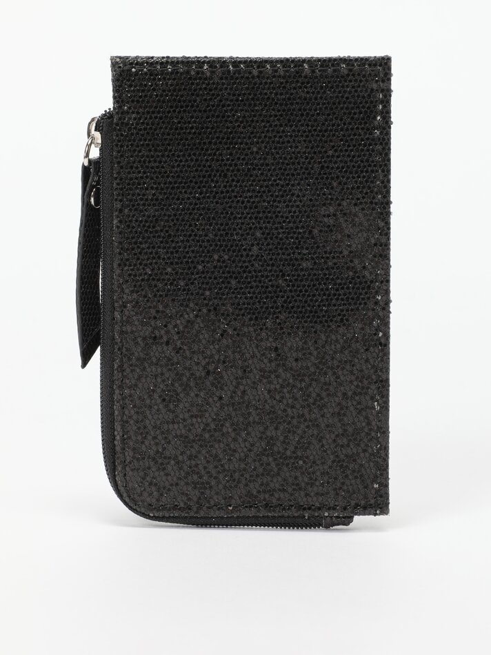Porta-cartões com glitter - Preto