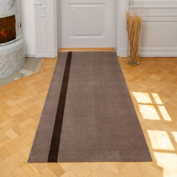 tica copenhagen - Stripes Vertical Läufer, 60 x 90 cm, hellgrau / stahlgrau