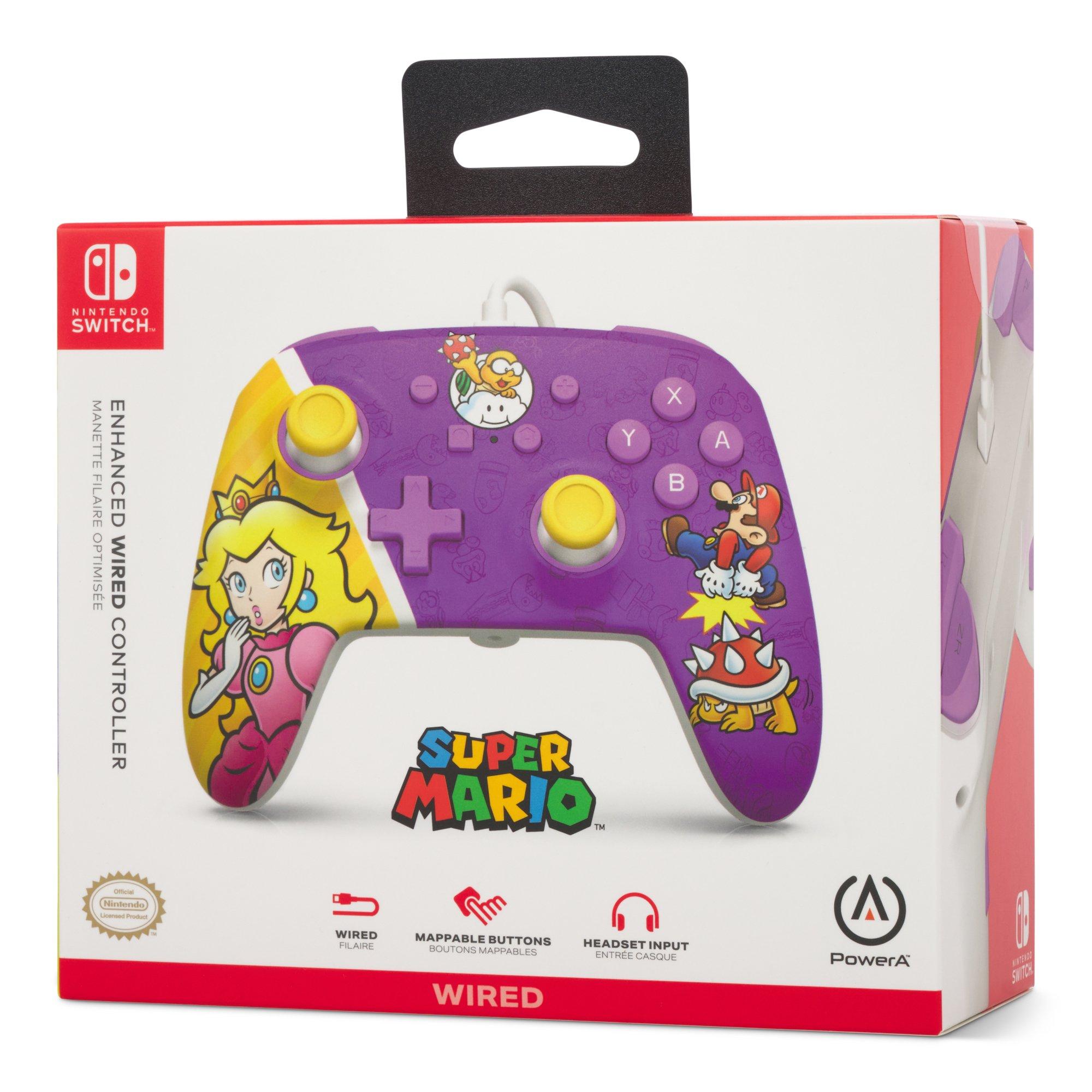 PowerA Enhanced Wired Controller for Nintendo Switch Princess Peach Battle