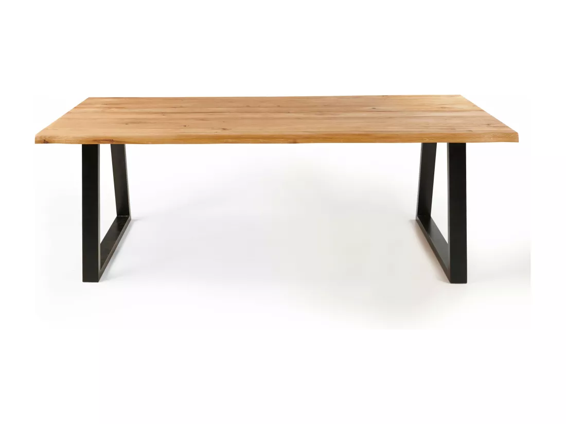Table à manger en bois bords irréguliers 240 x 95 x 75cm