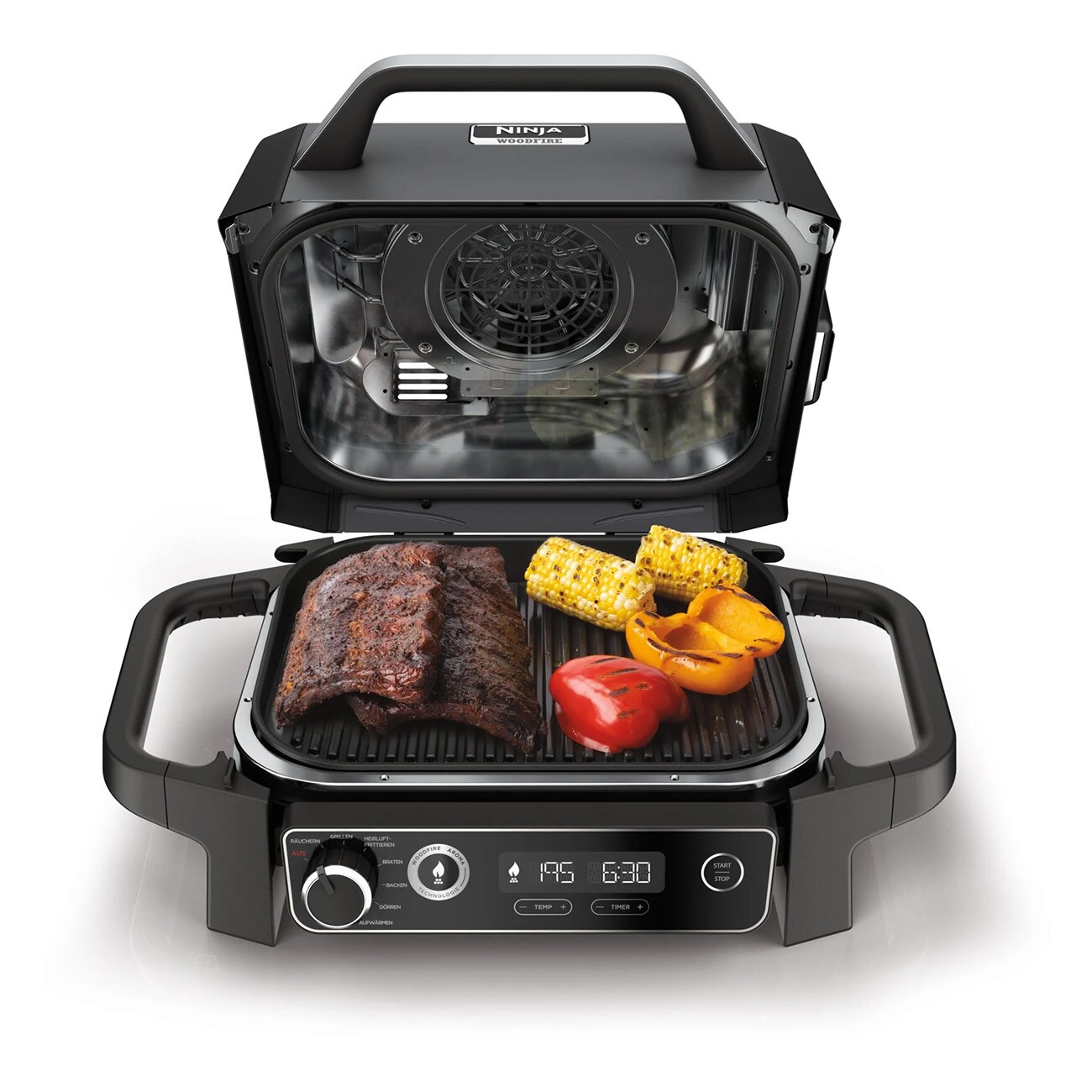 Ninja OG701EU Woodfire grau Elektrogrill