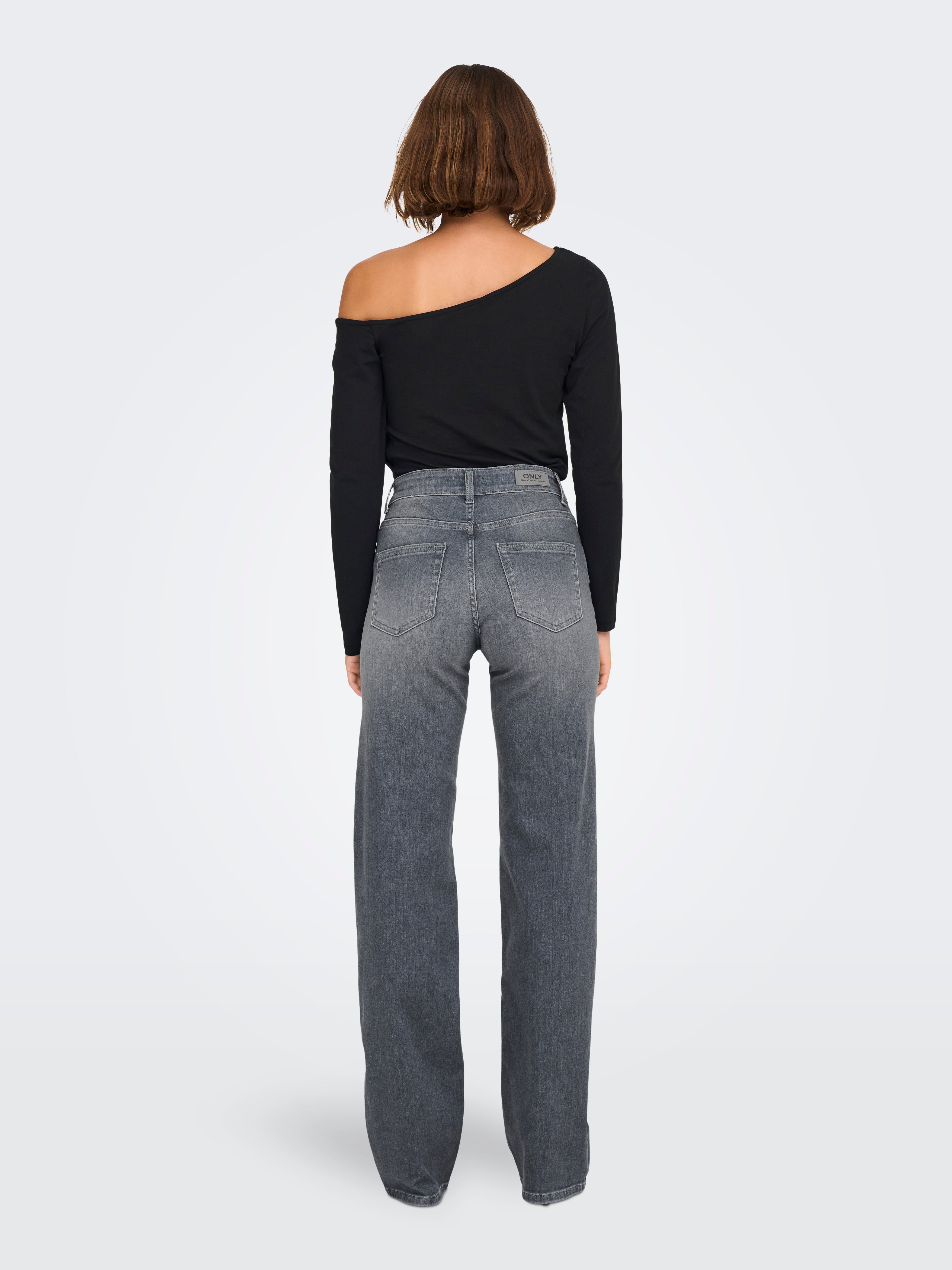 ONLBLUSH Mittlere Taille Gerade geschnitten Jeans Medium Grey Denim