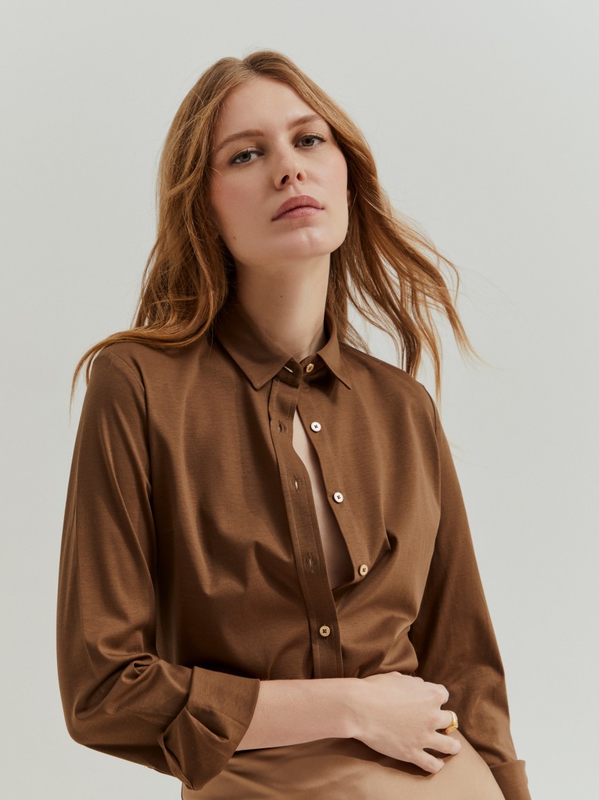 Camisa de malha em algodão
