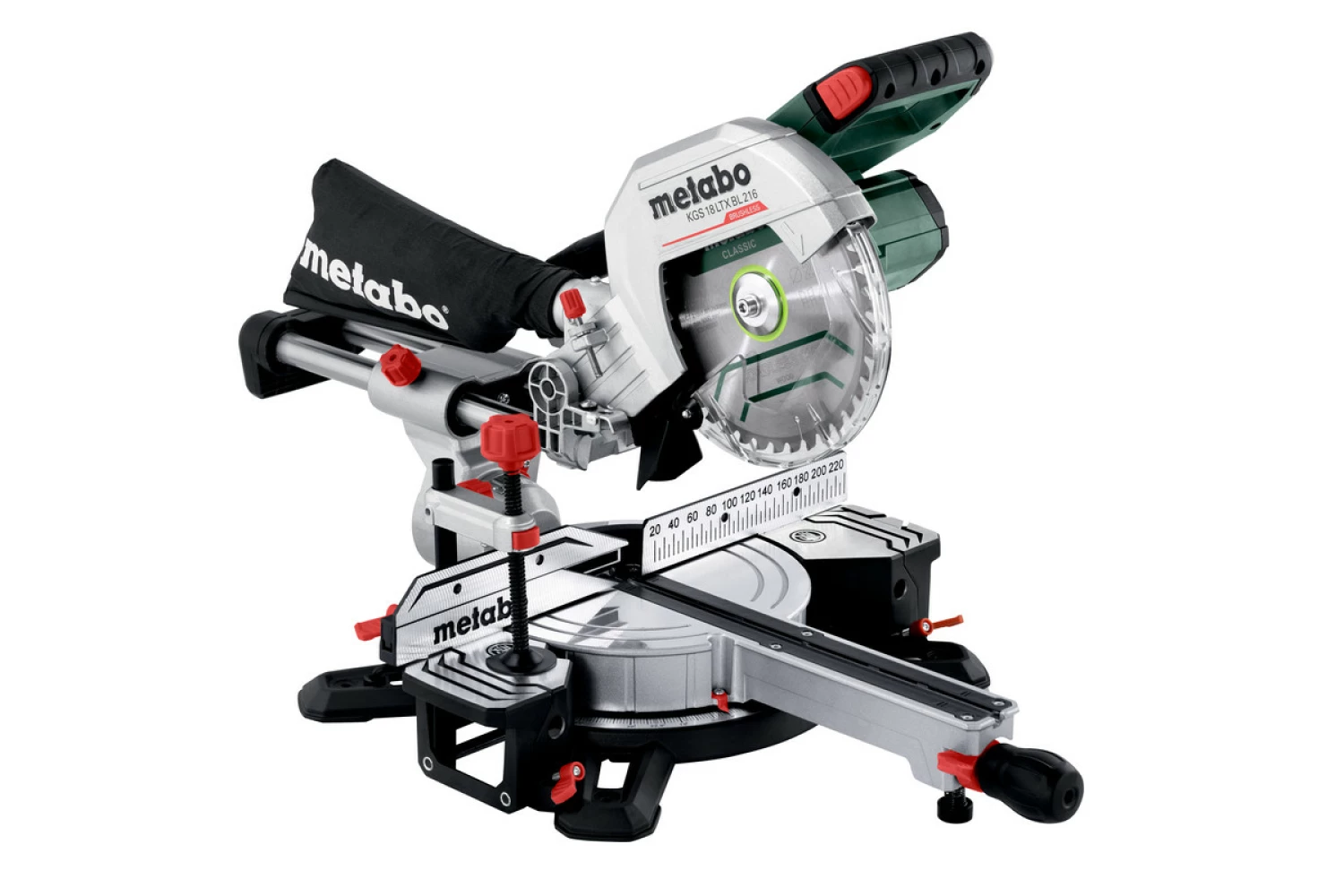 Metabo KGS 18 LTX BL 216 LiHD Accu afkortzaag body - 216 x 30 mm