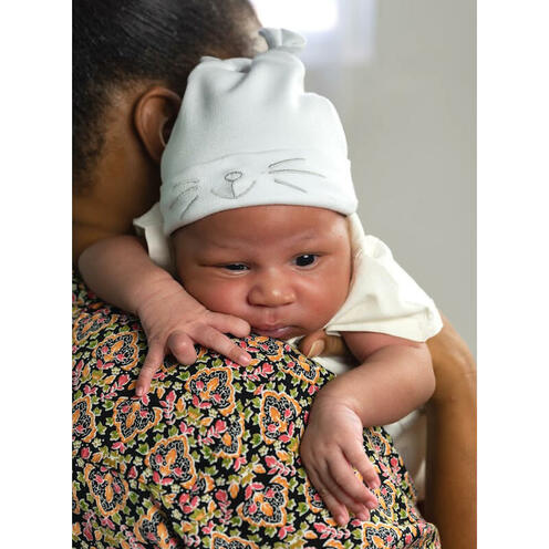 Bonnet naissance doublé pur coton Petit Lapin avec oreilles - BB&CO