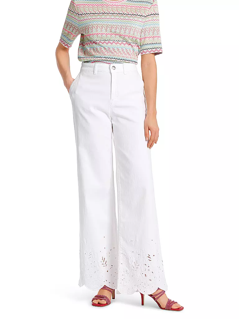 MARC CAIN Jeans WARRI Wide Fit weiss