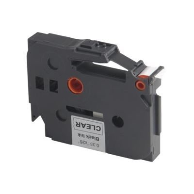 Uprint - Ruban d'étiquettes auto-adhésives pour Brother TZeS121 - 1 rouleau (9 mm x 8 m) - fond transparent écriture noire