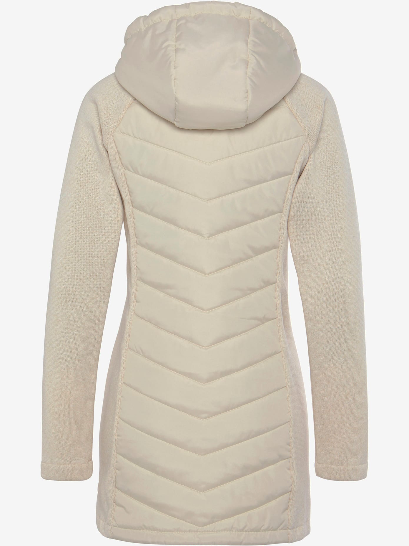 Doudoune manteau matelassé avec tricot polaire doux aux manches