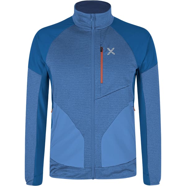 Veste polaire randonnée MONTURA THERMAL GRID 2 MAGLIA DEEP BLUE/ORANGE