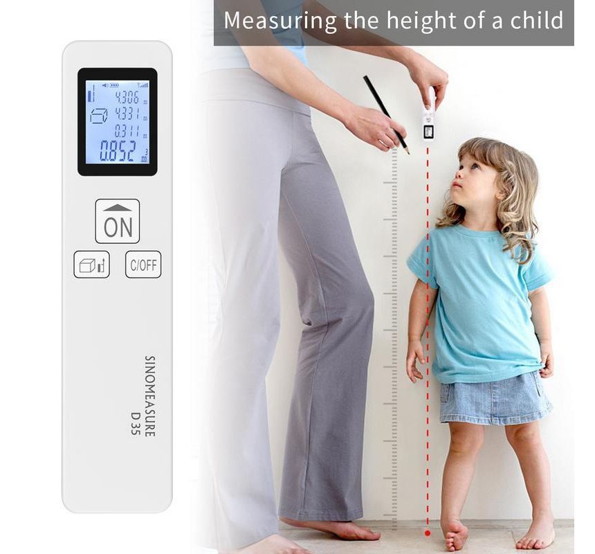HOMTEC - Oplaadbare/batterijgevoede laserafstandsmeter