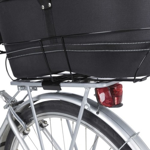 Cesta preta para transporte de animais de estimação em bicicletas