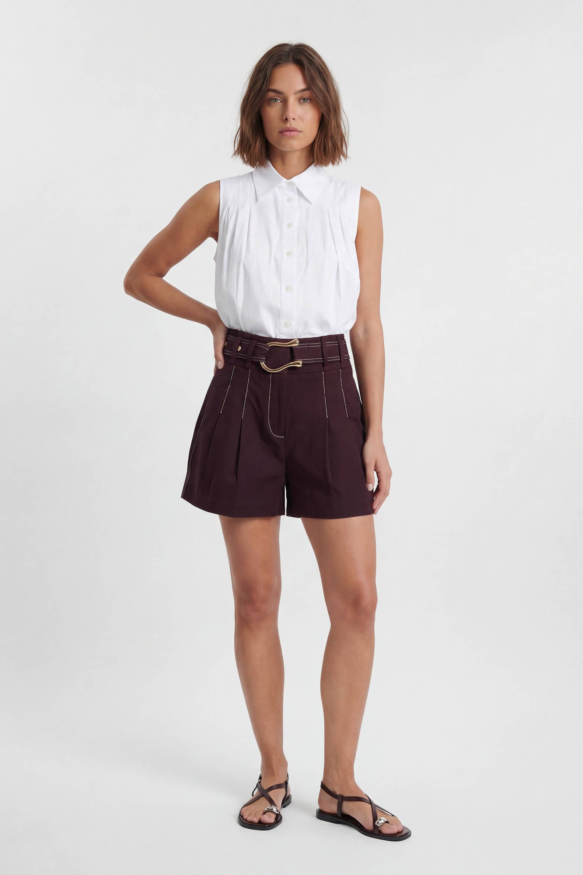 KarenMillen Bermuda Ajusté Avec Détails De Surpiqûres
