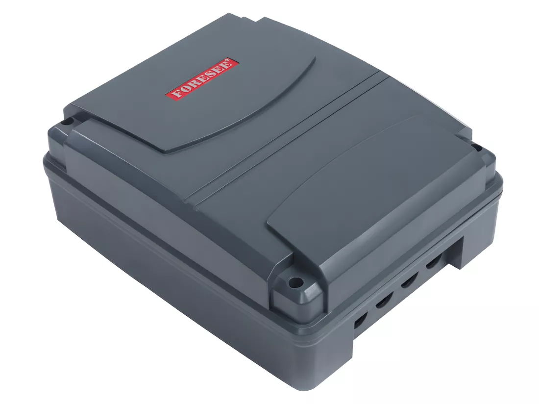 Portail électrique battant aluminium semi plein L321 x H148 cm anthracite en kit TARNOS II