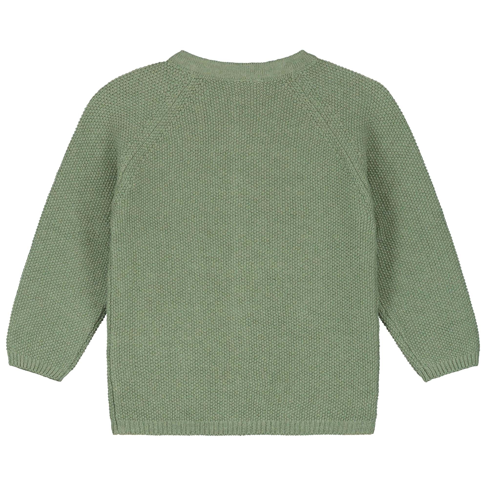 Prénatal newborn vest lange mouwen effen groen