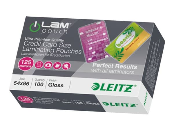 Lamineringslomme Leitz 54x86 mm 125 micron - (100 stk.)