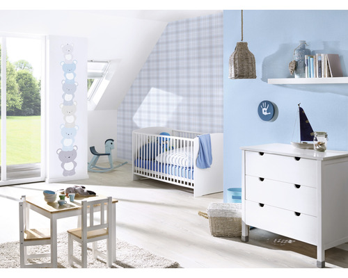 Vliesbehang 38136-1 Little Love Bears blauwgrijs